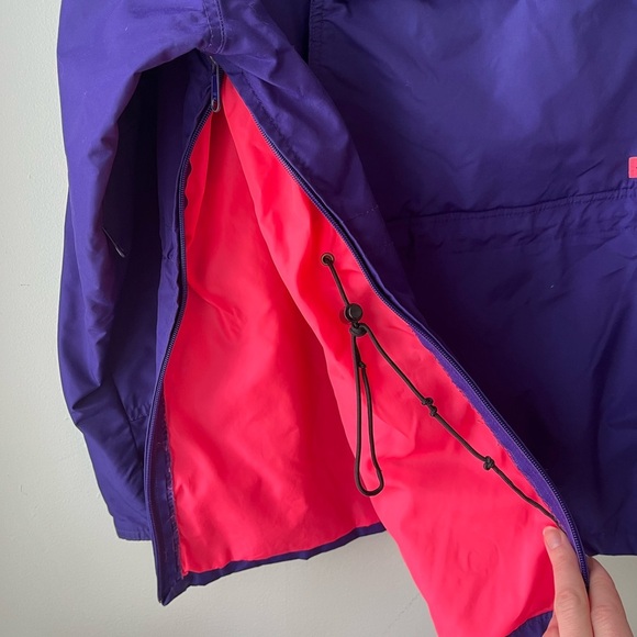 Vintage Columbia pullover Anorak neon hooded ski jacket shell pockets - Picture 7 of 14